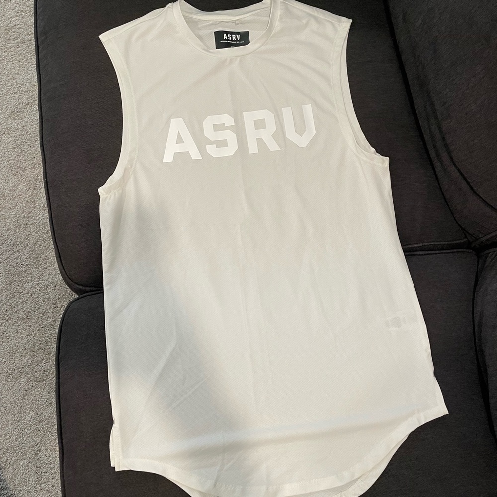 ASRV Sleeveless Tank Top in White